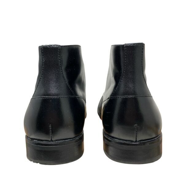 Alfani Mens‎ 9.5 Cap Toe Leather Ankle Boots Black Textured Dress Lace Up READ* main image 14